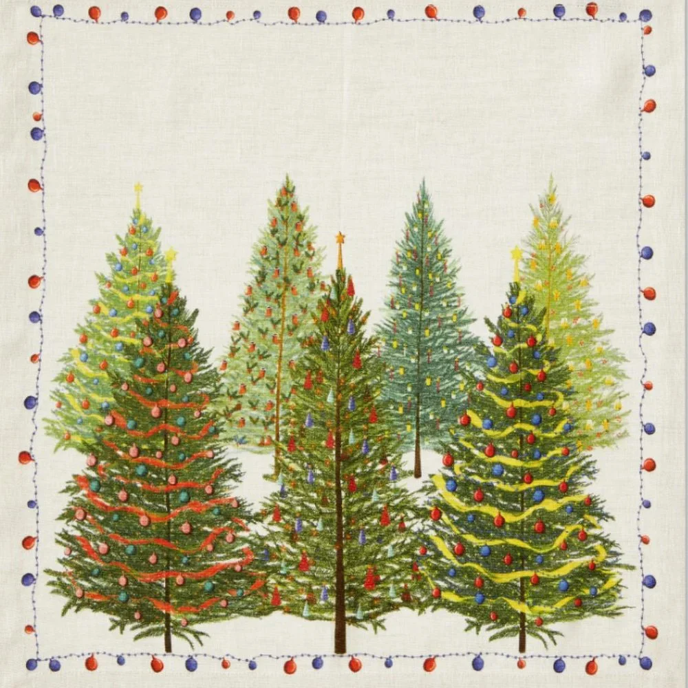 Williams Sonoma Holiday Forest Napkins Set of 4